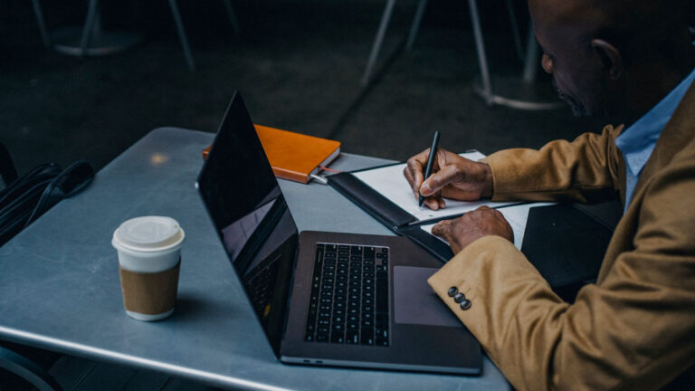 Person working independently on their own business